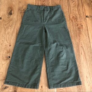 J.crew point sur wise leg crop pant in loden green